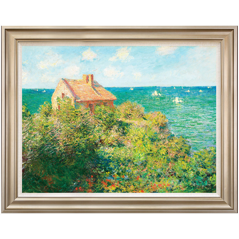 风色渔夫小屋莫奈印象派风景油画美式欧式客厅卧室餐厅装饰画版画