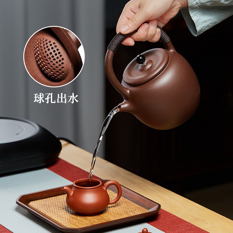 紫砂烧水煮茶壶电陶炉明火耐热陶瓷煮茶器中式仿古陶壶大容量茶具