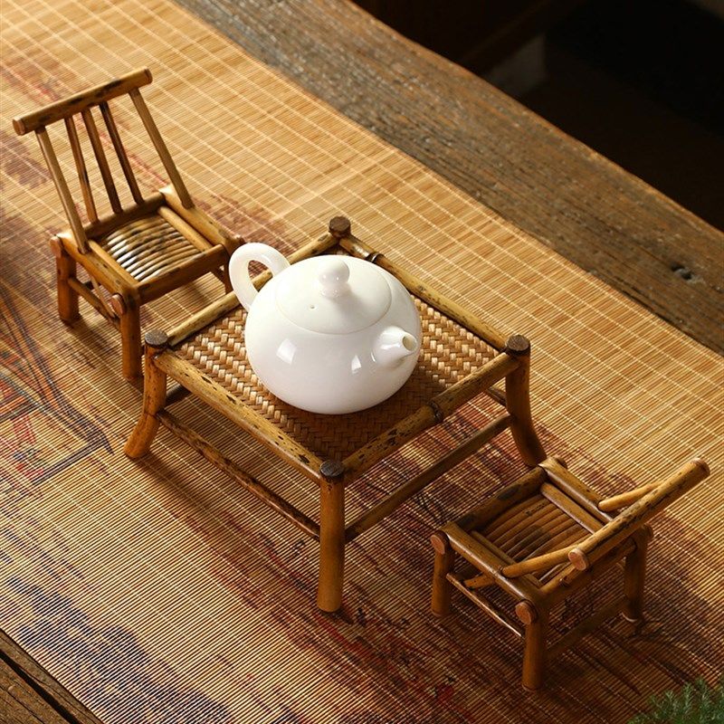 紫竹兰花架花几菖蒲花台禅意茶室茶棚中式迷你多肉植物室内花架