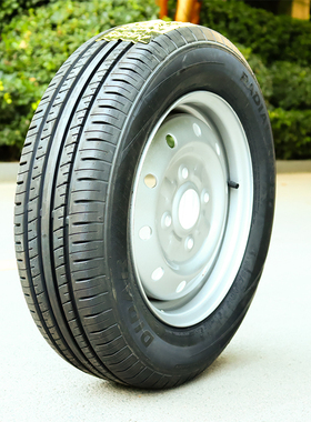 四轮电动轿车轮胎165/70R13轮毂轮胎老年步车轮毂铝圈备胎总成