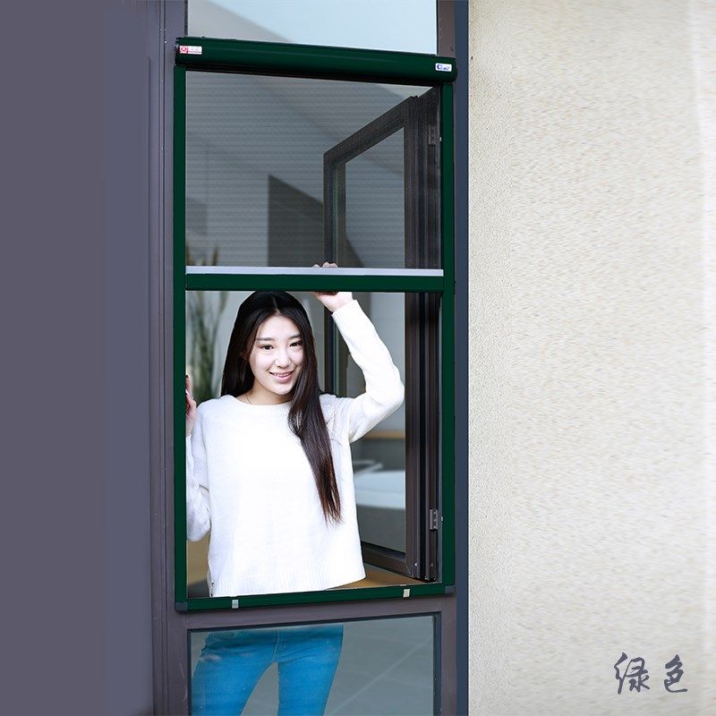 陆成纱窗免钻式铝合金隐形纱窗天津北京沈阳济南上门安装防蚊纱窗