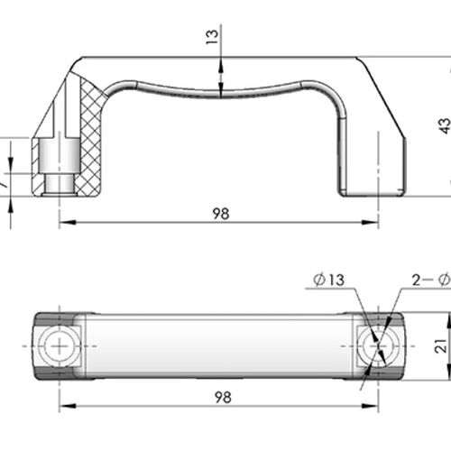 生久柜锁 黑色塑料工具箱把手可转动拉手活动拉手 工业拉手LS520