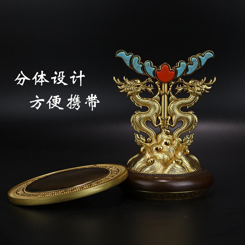 慧宝准提镜B款纯铜准提菩萨镜坛随身唐密藏密宗吉祥摆件