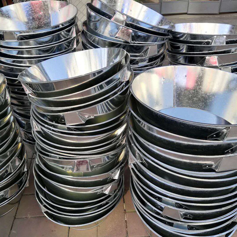 大铁盆家用厨房老式圆形白花铁盆手工大号铁皮盆大盆宠物洗澡盆