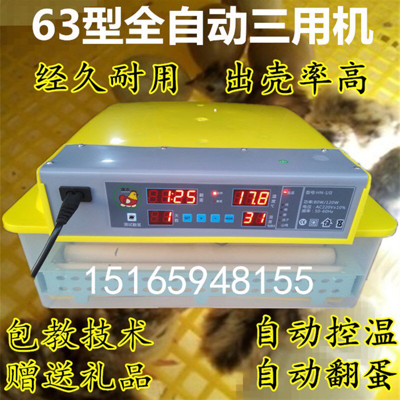 惠农出壳小鸡苗家用孵蛋机孵化器卵化机小型孵化设备小鸡抱蛋器暖