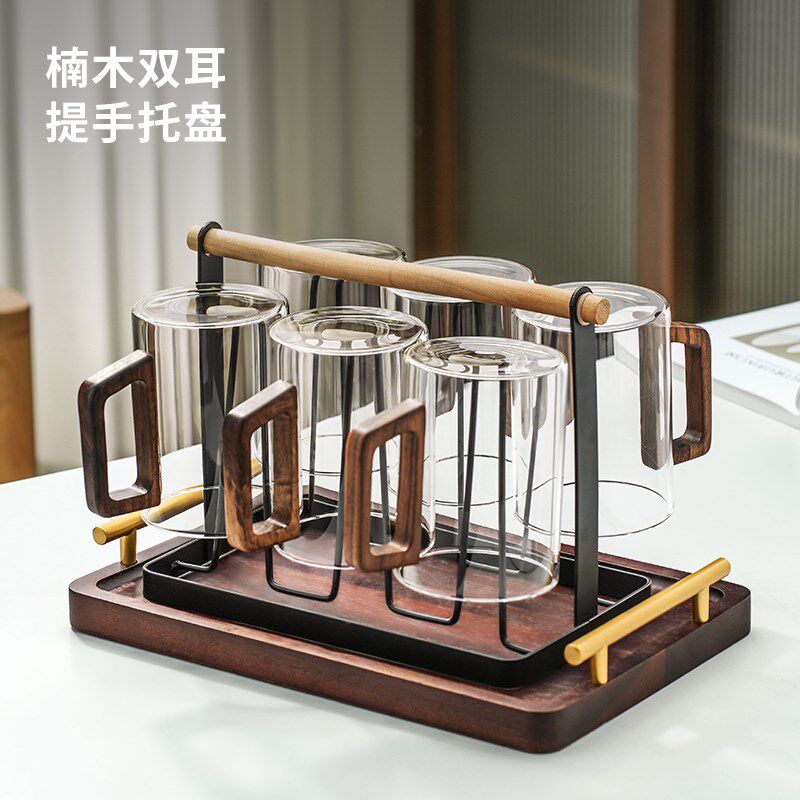 冷水壶水具套装耐高温家用夏待客玻璃杯喝水杯子大容量牛奶凉水壶