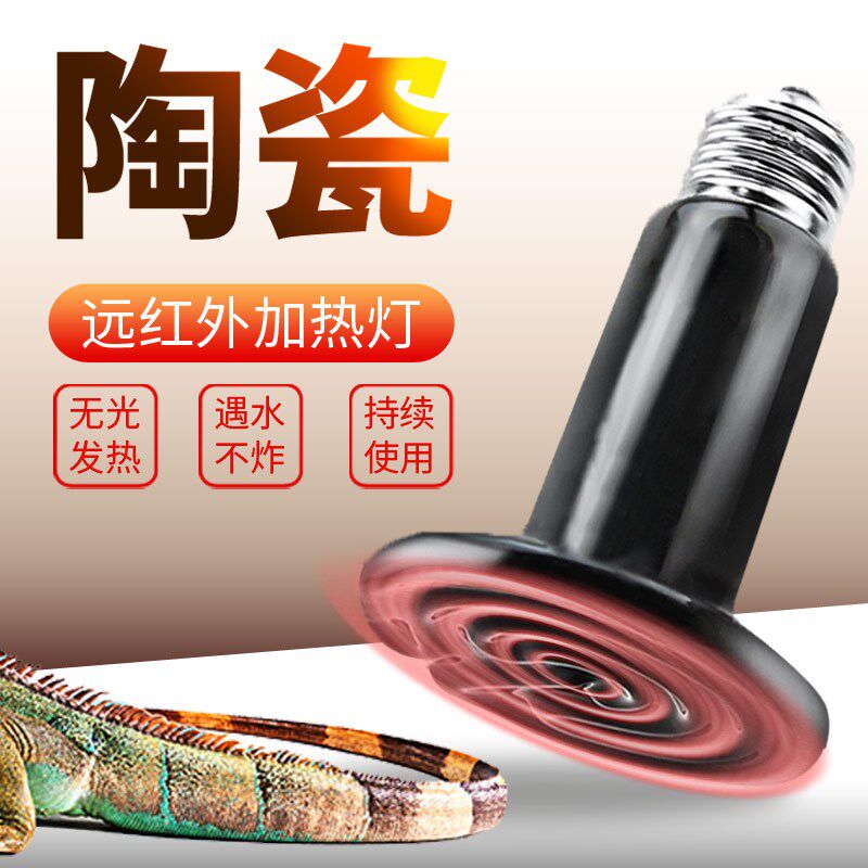 宠物恒温加热灯陶瓷无光取暖芦丁鸡鹦鹉爬宠乌龟鱼缸狗笼子加热灯