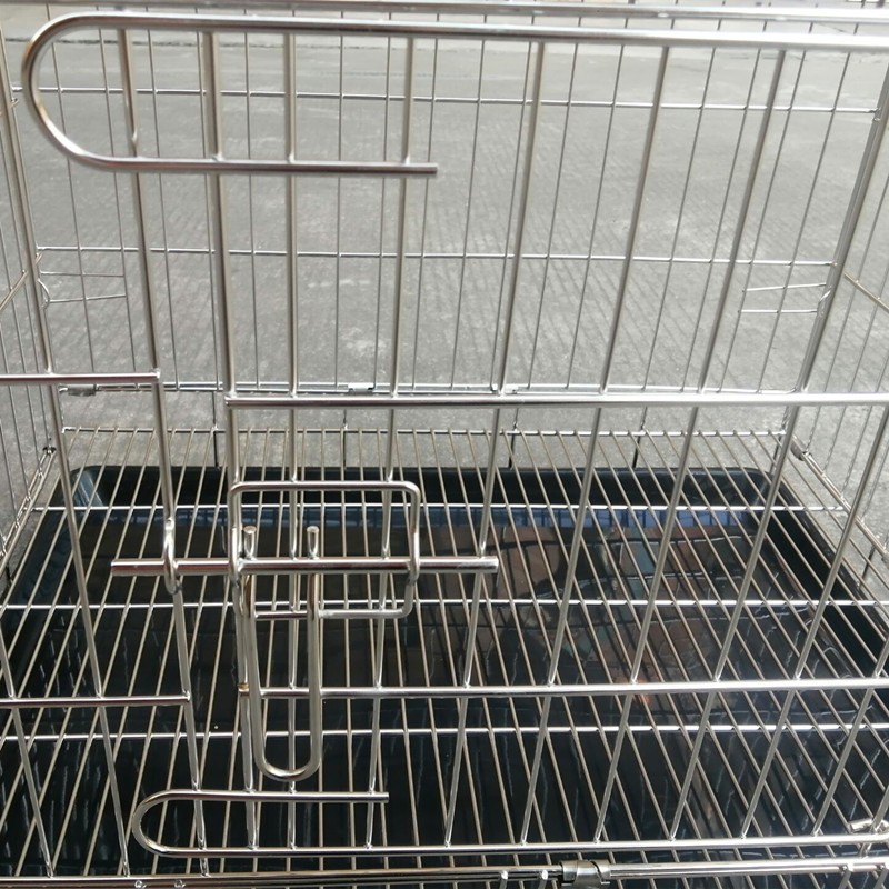 不锈钢折叠狗笼子坚固不生锈猫笼室内泰迪贵宾狗笼中小型犬室外笼