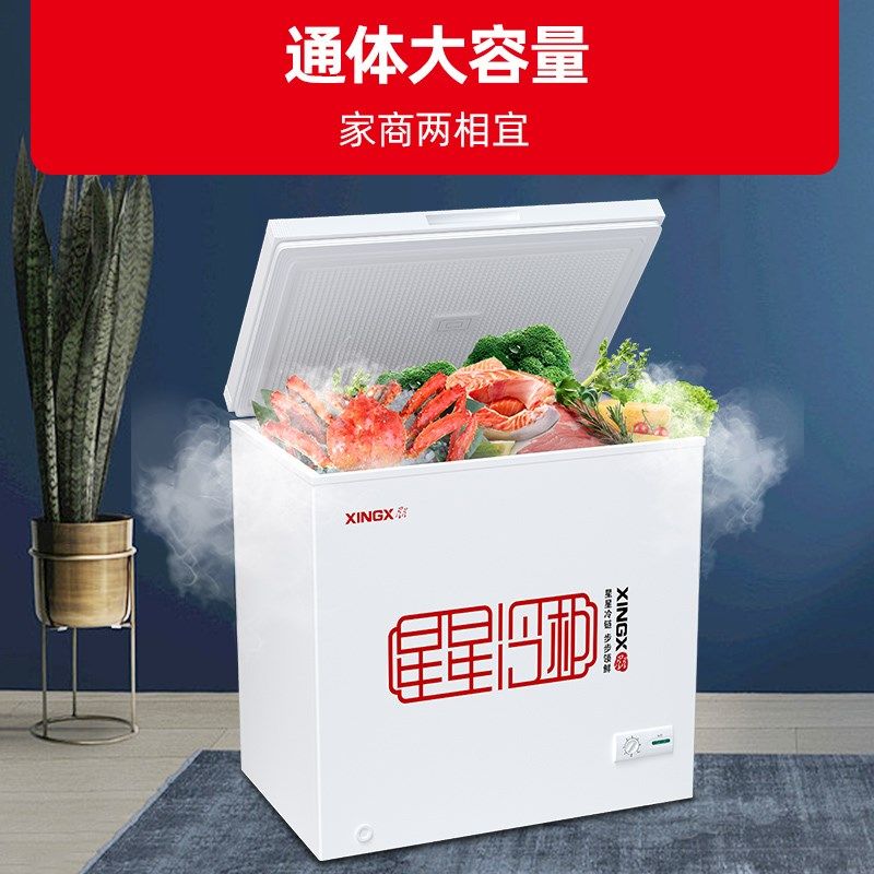 星星冰柜冷柜双温冷藏冷冻卧式商家用冰箱保鲜小型微霜雪柜305E