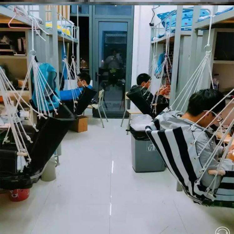 窗台挂式打孔升降落地承重摇摆阁楼加粗床上悬空宿舍椅子学生吊椅