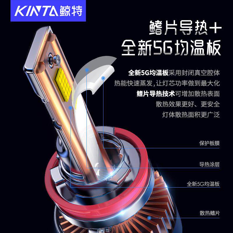 适用标致508LED大灯专用远光灯近光激光车灯改装超亮激光汽车灯泡