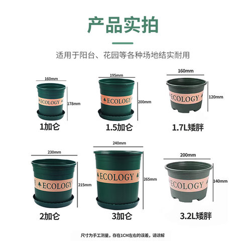 阳台种菜盆家庭专用大号花盆加厚加仑盆种菜神器蔬菜塑料种植盆