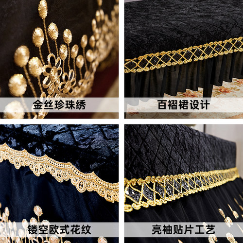 钢琴凳罩换鞋凳凳子罩化妆凳套罩坐垫椅垫子欧式蕾丝餐椅垫床头柜