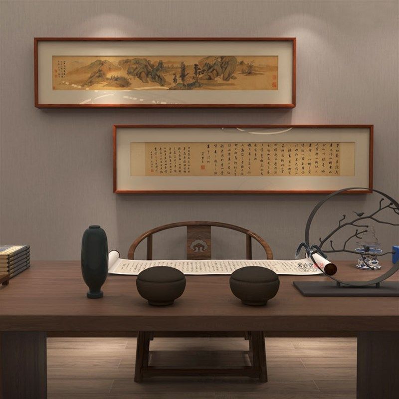 米亦堂x溪山秋色图 蓝瑛新中式明清古典山水国画客厅茶室玄关挂画