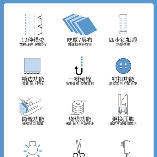 友立佳608缝纫机家用电动台式多功能锁边吃厚脚踏衣车小型裁缝机