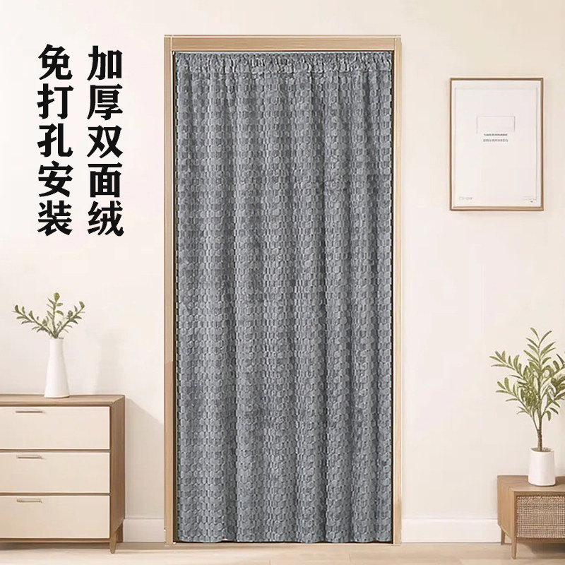 棉门帘冬季保暖防风双面绒加厚卧室家用隔断帘保温门挂帘防寒挡风