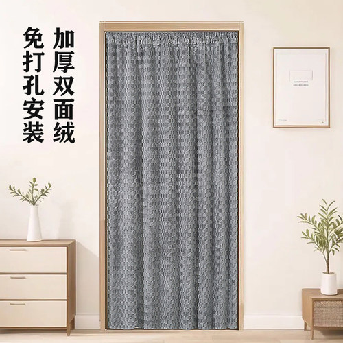 棉门帘冬季保暖防风双面绒加厚卧室家用隔断帘保温门挂帘防寒挡风