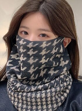 脖套女冬季户外骑车防风保暖头带耳挂式面罩加厚百变护颈围脖冬天