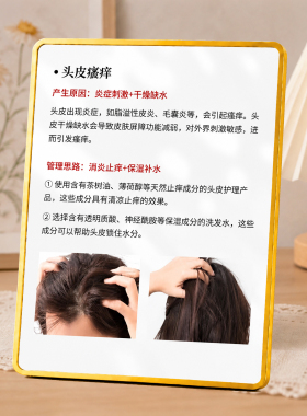 养发馆头皮护理科普装饰摆件轻奢金边桌面摆台美发生态馆装饰摆设