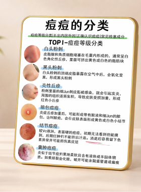 高颜值美容院皮肤管理门店痘痘分类科普创意桌面装饰摆件