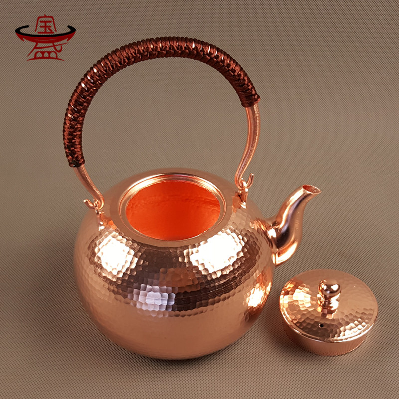 紫铜茶艺壶铜壶烧水壶手工铜茶壶加厚泡茶壶茶具功夫茶具