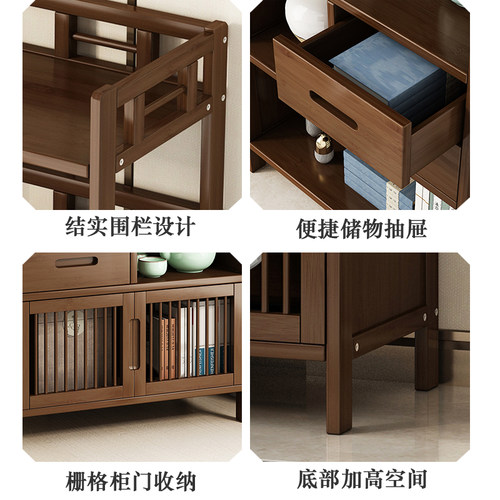 置物架落地多层收纳架子客厅中式玄关隔断博古架茶叶展示柜沙发后