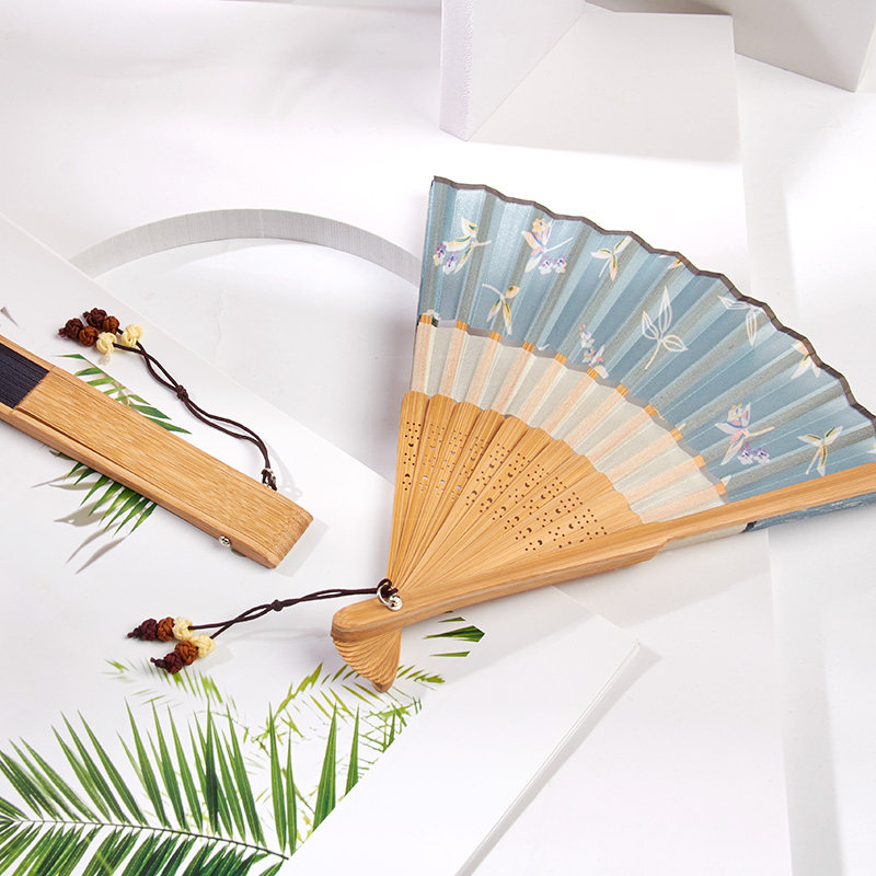 夏季日用扇子中国风6寸日式古风复古双节旗袍汉服便携折叠小折扇