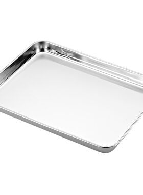 宇太 304不锈钢托盘长方形家用肠粉蒸盘工具平底方盘饺子鱼盘菜盘