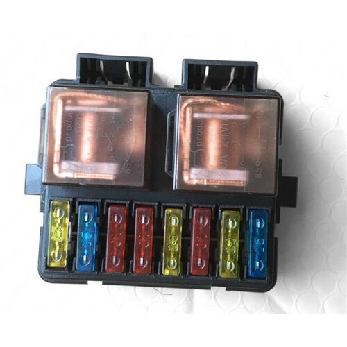 12V2路继电器刀片保险丝盒汽车小艇汽车8路保险座套件