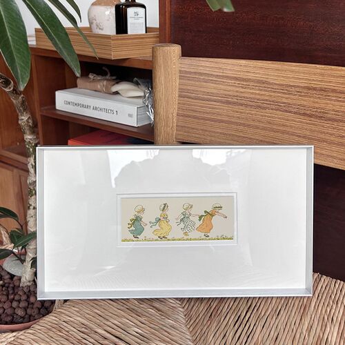 小众简约客厅装饰画公主小女孩卧室床头挂画玄关背景墙艺术线条画