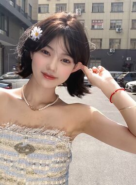 束朵假发女短发网红jk日常lolita自然可爱刘海全头套假发
