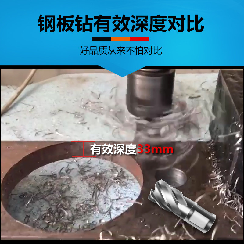 黄小超合金空心钻头取芯开孔器磁力打孔厚钢板不锈钢金属扩孔