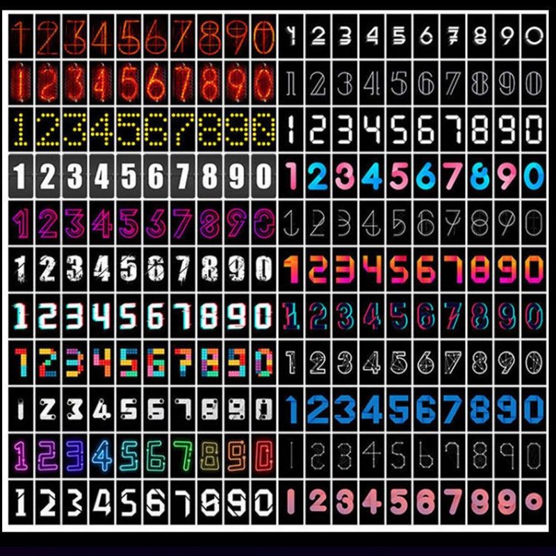 RGB拟辉光管时钟命运石之门风格 创意电竞氛围灯金属复古桌搭灯