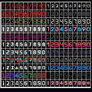RGB拟辉光管时钟命运石之门风格 创意电竞氛围灯金属复古桌搭灯