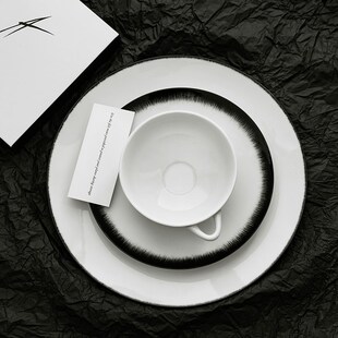 比利时Serax Ann Demeulemeester设计师款陶瓷咖啡杯暗黑拉花杯