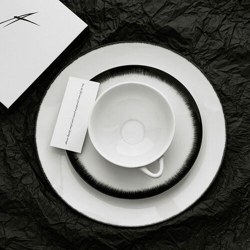 比利时Serax Ann Demeulemeester设计师款陶瓷咖啡杯暗黑拉花杯