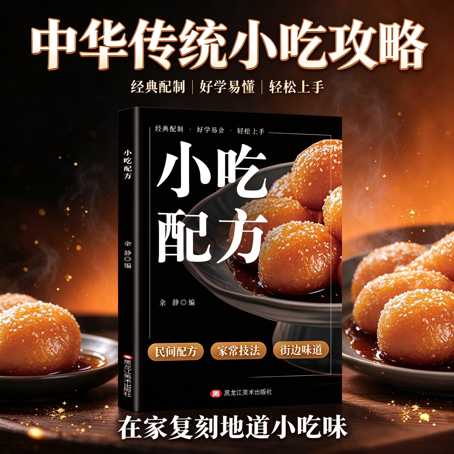 小吃配方 中华名小吃自制配方街边美食家庭味道实用菜谱书彩色零基础复刻美食中华传统易做厨房小白入门街边家庭必备教程烧烤摆摊