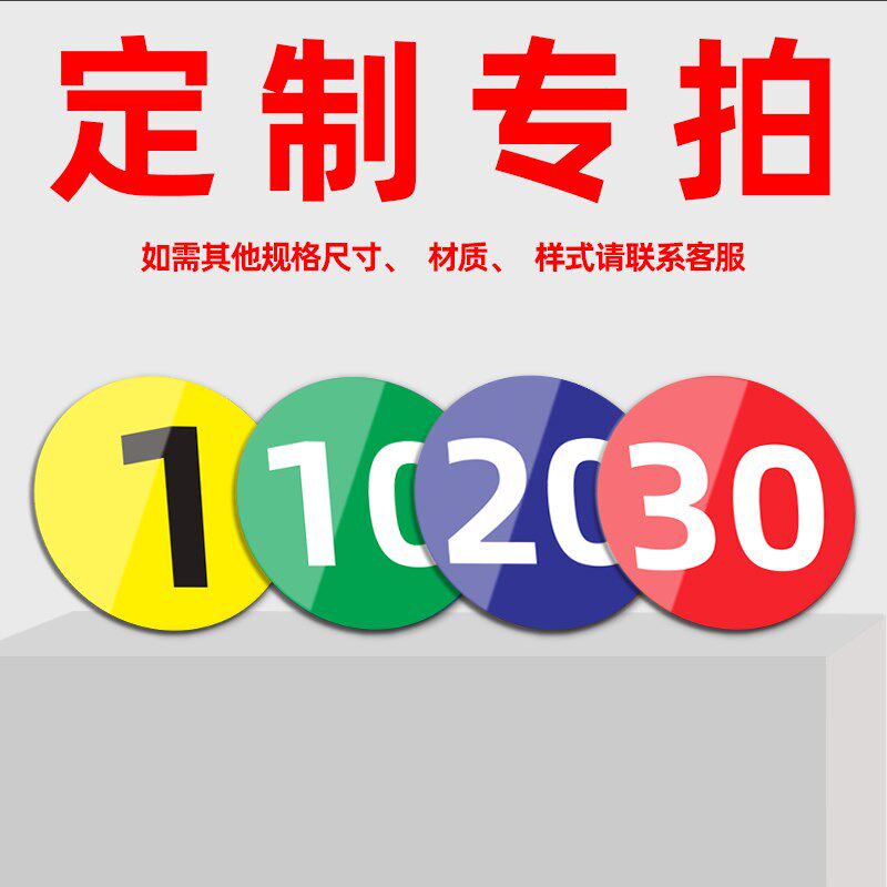 亚克力数字号码标识牌设备机器仓库餐厅澡堂数字标识牌更衣柜编号