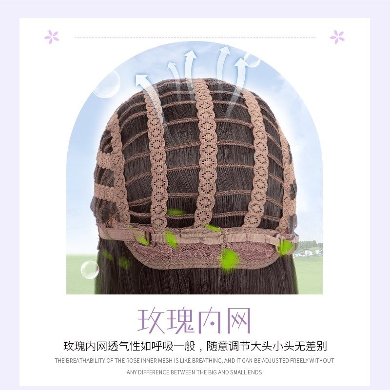 假发女长发灰紫色渐变中分长卷发夏季薄款祁煜情侣发色显白全头套