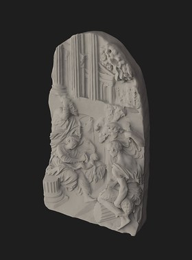 牧羊人的诞生浮雕装饰画高级家居桌面摆件北欧人物艺术家居装饰品