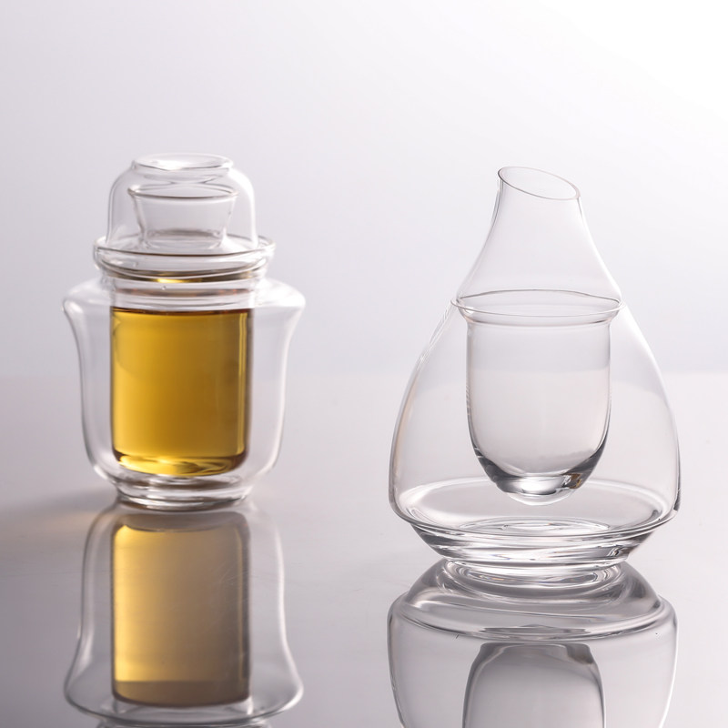 日式创意玻璃温酒壶耐热黄酒烫酒壶清酒冰酒壶冷却器水晶小分酒器