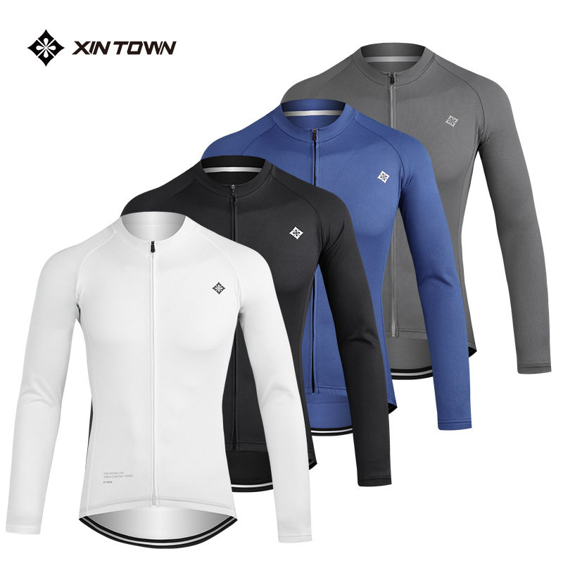 XINTOWN女骑行服春秋速干透气排汗防晒公路山地自行车骑行服长袖