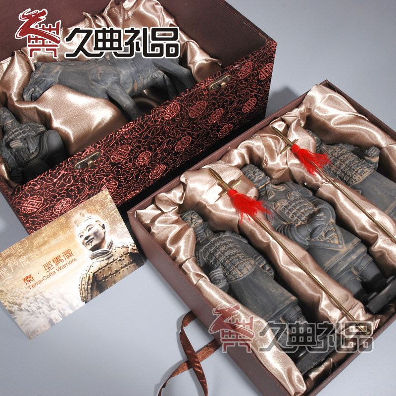 西安兵马俑工艺品精装兵马俑摆件礼盒装中国风特色礼品外事礼品