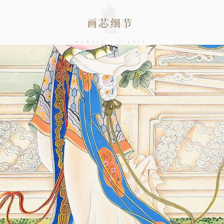 嫦娥奔月图画像 嫦娥起舞神像画 女神仙女仕女复古装饰画卷轴挂画