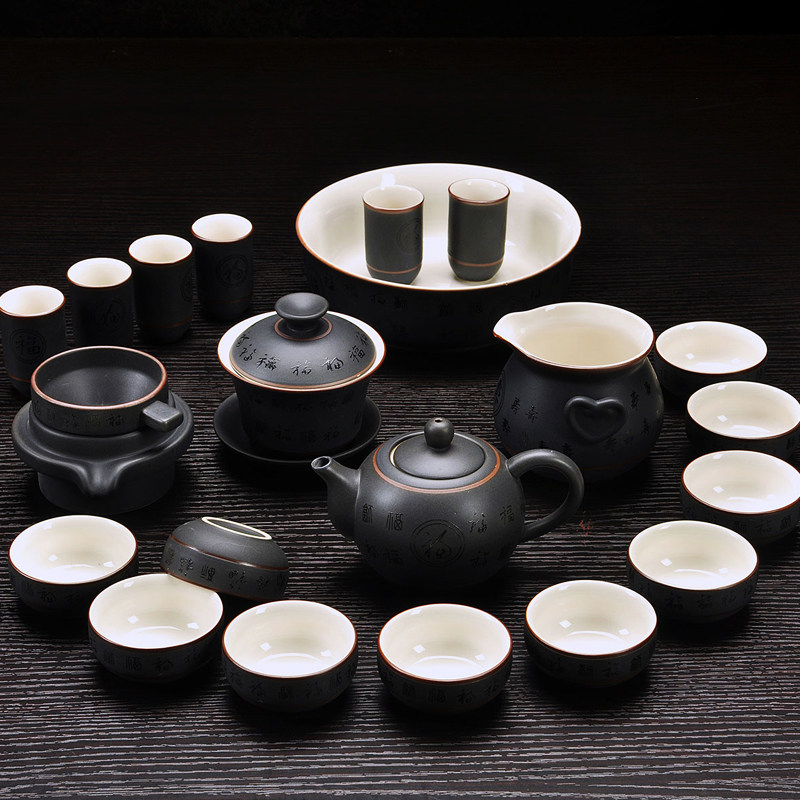 盖碗茶具套装小套家用茶艺茶道功夫普洱陶瓷喝茶茶杯办公室泡茶