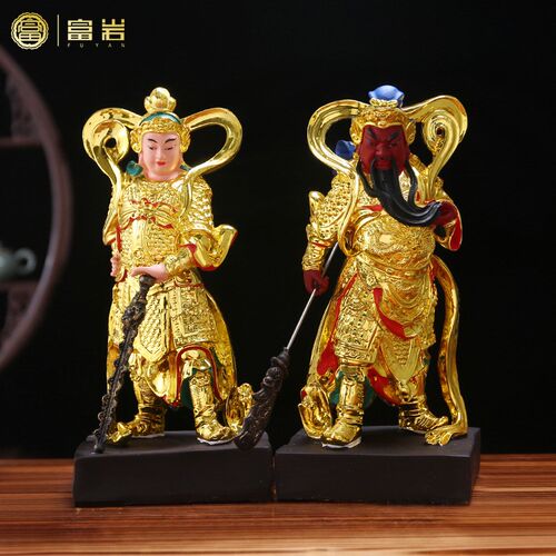 韦陀伽蓝护法佛像供奉家用关公伽蓝菩萨12寸韦驮摆件树脂佛像16寸