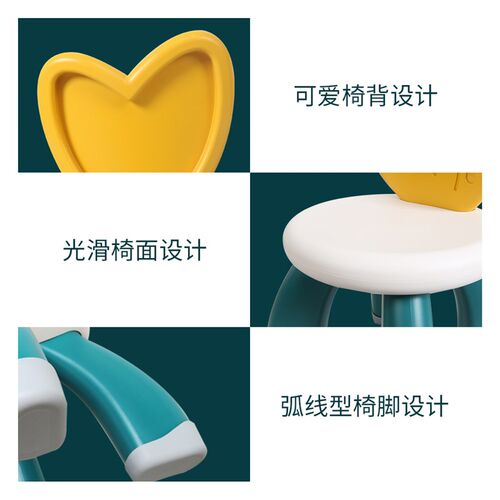 加厚板凳儿童椅子幼儿园靠背椅宝宝坐椅塑料小椅子家用小凳子防滑
