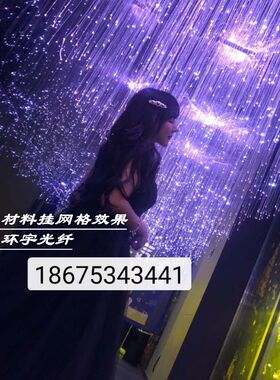 网红光纤灯满天星星空顶酒吧星空走廊餐厅清吧光纤吊灯LED星空灯