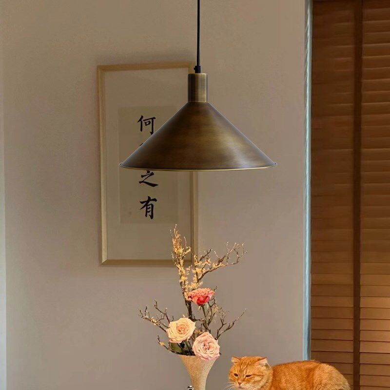 复古做旧黄铜吊灯餐厅厨房吧台咖啡店日式侘寂北欧简约美式乡村风
