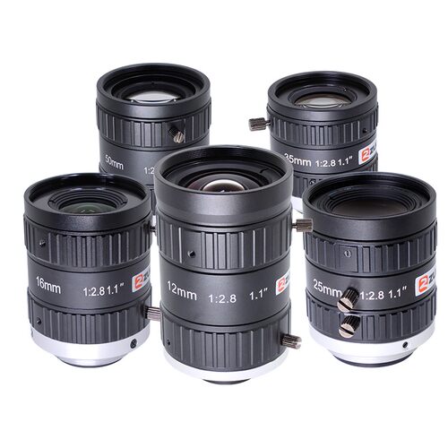 2000万工业镜头定焦12mm16mm25mm50mm手动光圈相机镜头1.1英寸C口
